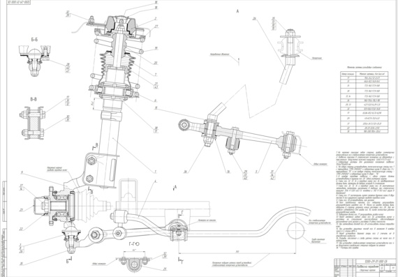 VAZ-2110 front suspension with specification