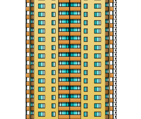 Design of 24-storey residential building in Cheboksary