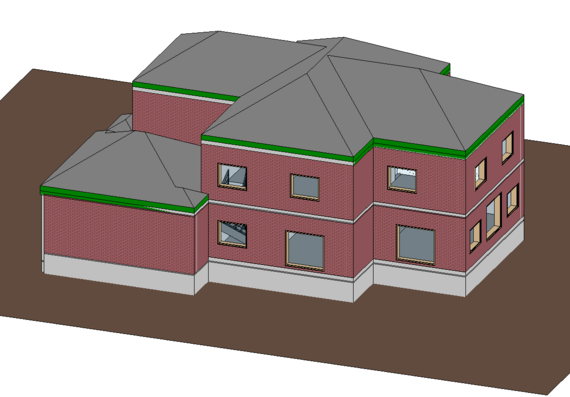 2-storey private house in revit