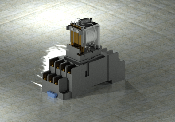 3d model of electromagnetic relay