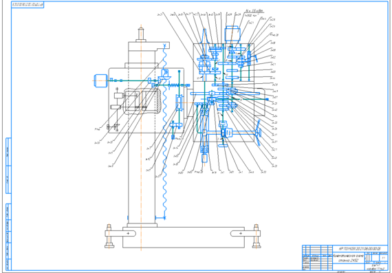 Kinematic diagram of the machine model 2K522