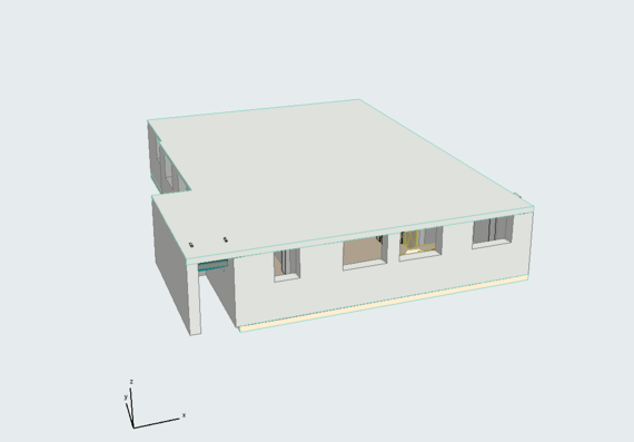 3D model of coworking in archicad