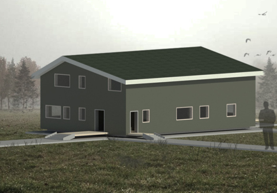 Educational project of a cottage in revit