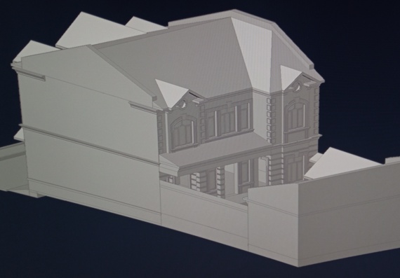 3d модель двухэтажного особняка