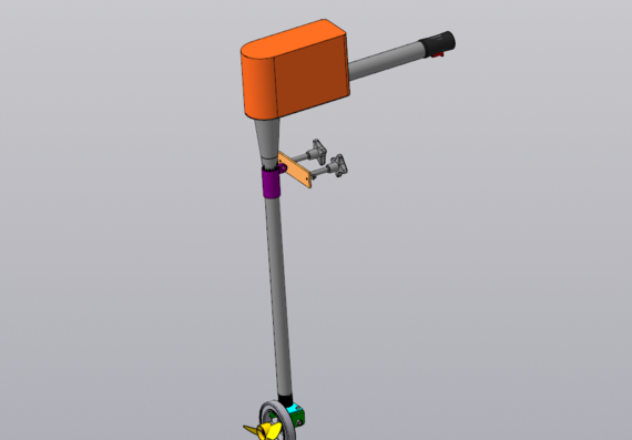 3D модель лодочного электромотора