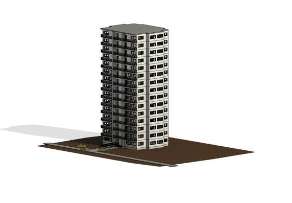 High-rise house in revit