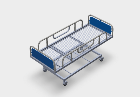 Больничная кровать 3D модель