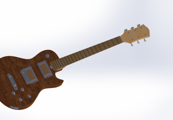 3D model of Gibson Les Paul guitar