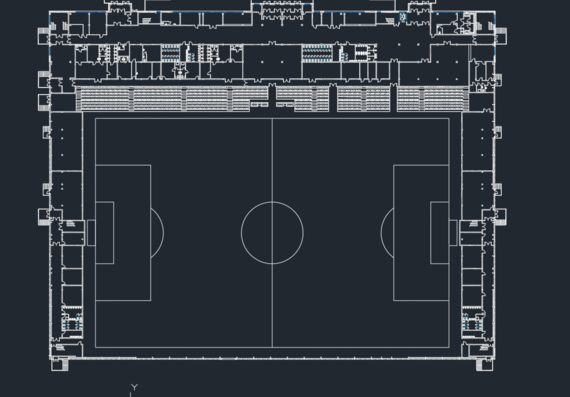 План футбольного стадиона