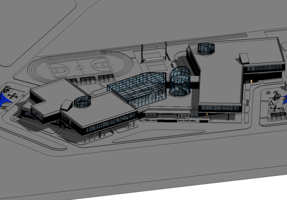School project with all premises in revit