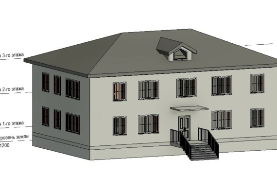Project of a country house for private construction