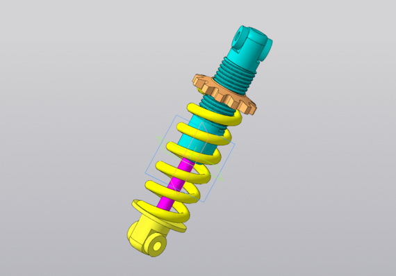 3D model of a shock absorber for a bicycle