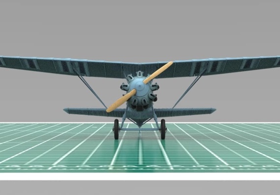 Истребитель И-4 3D модель