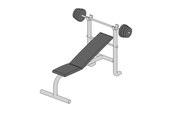 Bench for inclined press