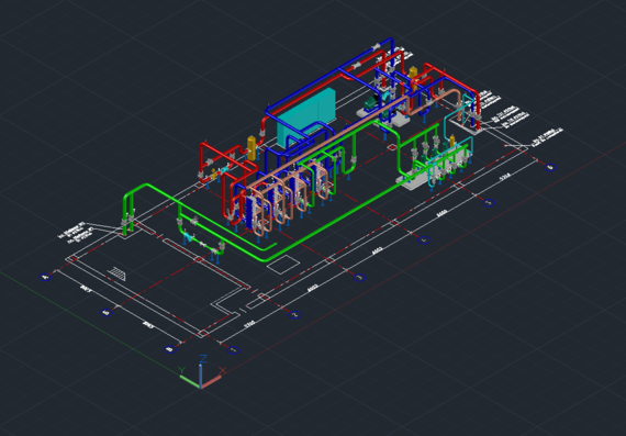 Central heating station - 3D model