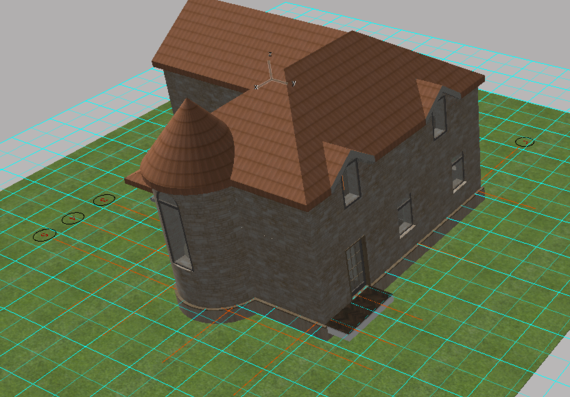 Basic house with a tower in ArchiCAD