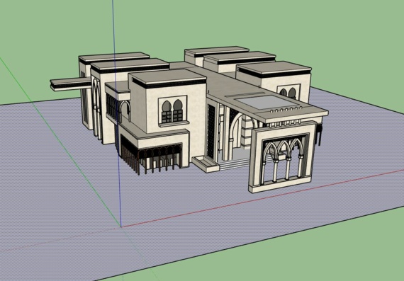 Cottage in the style of Islamic architecture