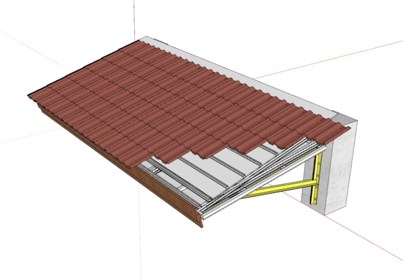 Part of the roof in sketchup