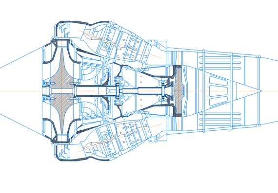 VK-1 engine drawing