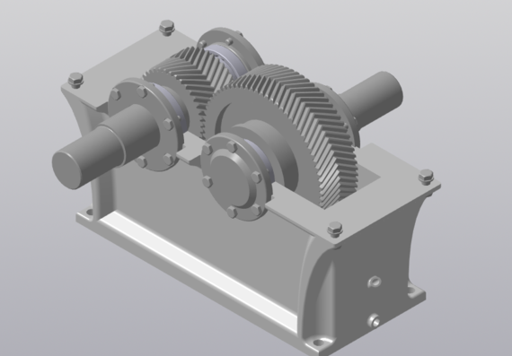 Gearbox with chevron gear
