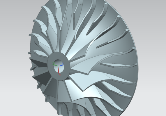 Сплиттерное колесо центробежного компрессора