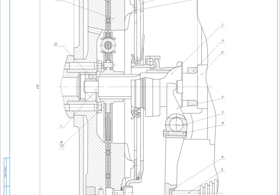 Clutch assembly drawing KAMAZ 6540