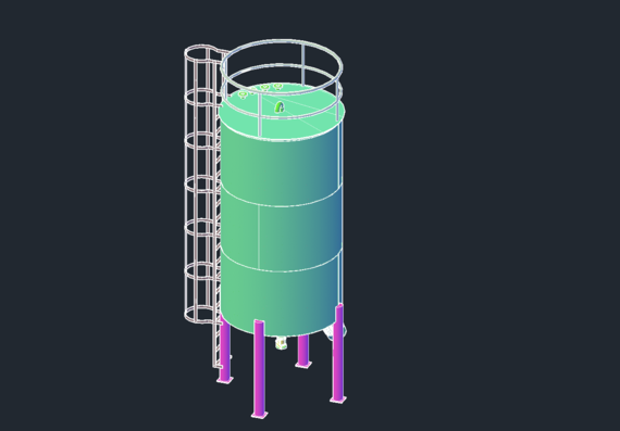 Vertical barrel with support