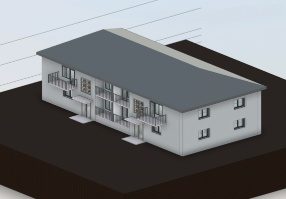 Two-storey house in revit