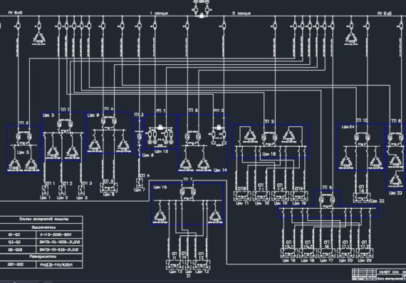 Схема однолинейная принципиальная электроснабжения завода и генплан