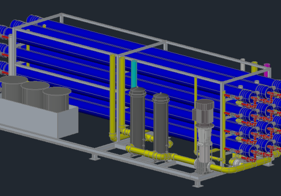 Reverse Osmosis Installation 3D Model