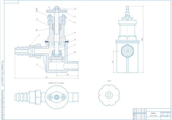 Prefabricated valve drawing
