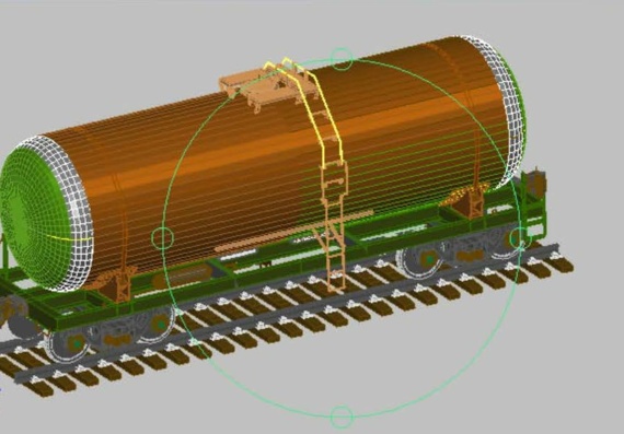 Railway tank car and gondola car - 3D models
