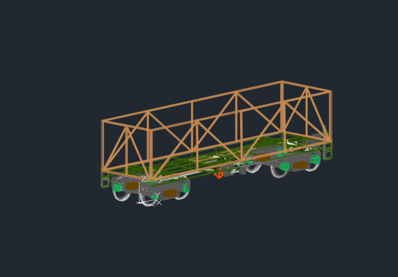 Railway tank car and gondola car - 3D models