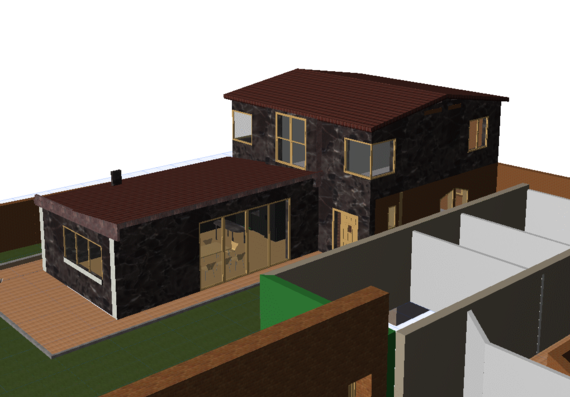 Two-storey house with garage