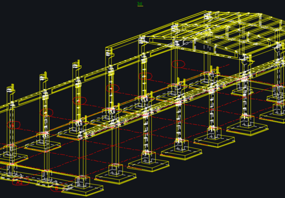 3D модель здания фабрики