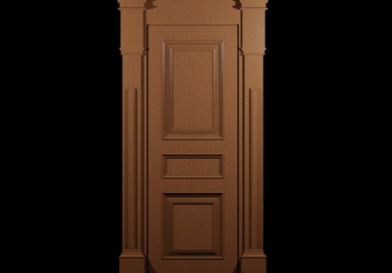 Designer door with sandricks and baguettes