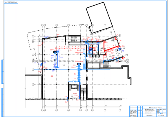 Проект производства работ на монтаж систем вентиляции, кондиционирования воздуха торгового центра - план здания