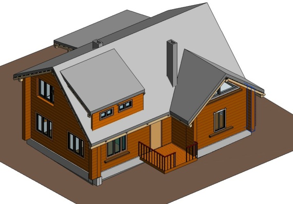 Quality timber house in revit