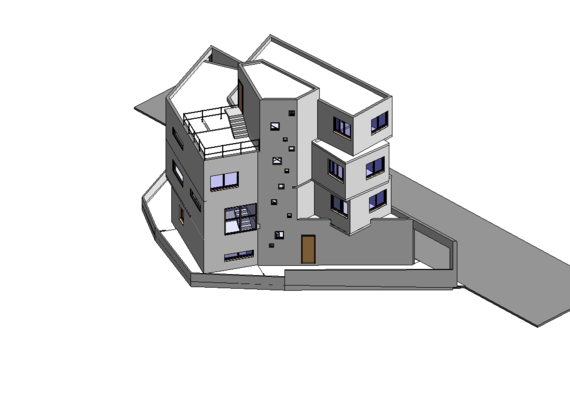 4-storey house in revit