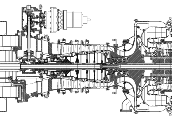 Design drawing of engine TV7-117V