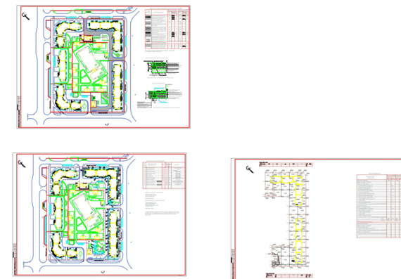 Improvement of the territory of a residential building. Drawings