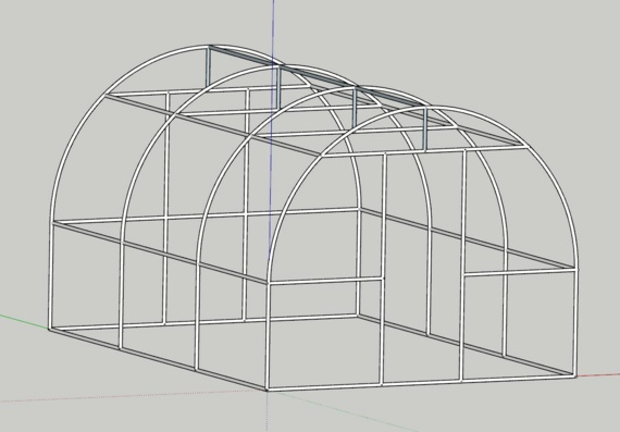 Greenhouse - 3D Model in sketchup