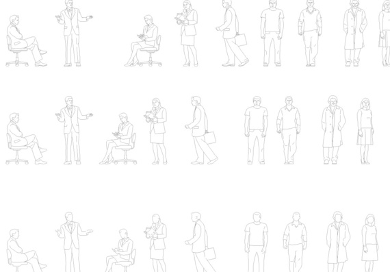 Images of people for Autocad and Compass