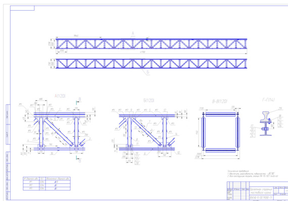 Calculation of bridge crane span structure