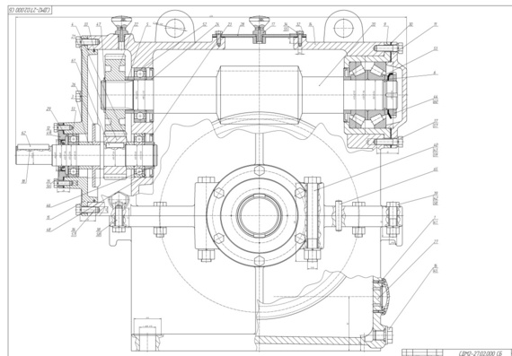 Проектирование редуктора привода конвейера курсовой чертежи в AutoCAD