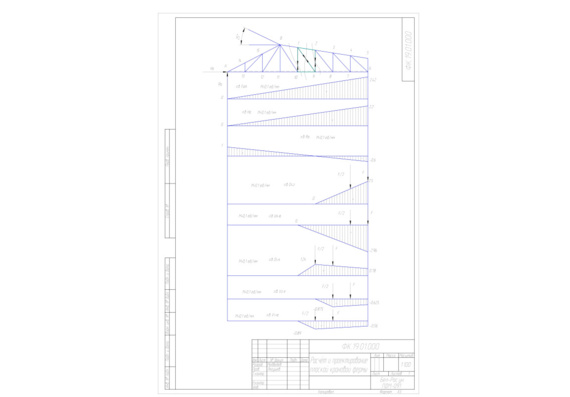 Calculation and design of a flat crane truss