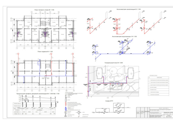 Course project - Internal water supply and drainage systems of 22-storey residential building
