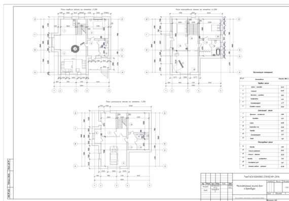 Course project - Two-story residential building 13.5 x 13.6 m in Orenburg