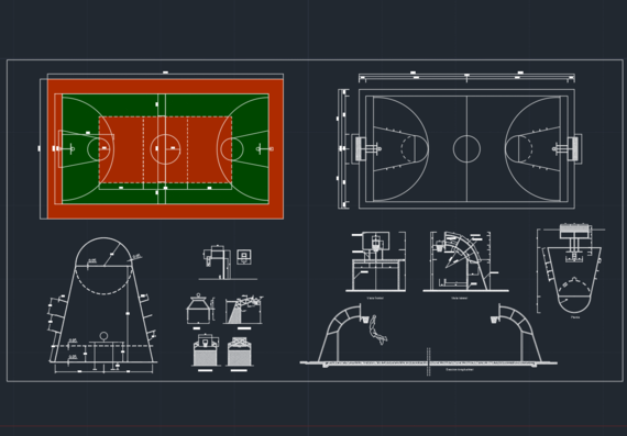 Проектирование баскетбольной площадки
