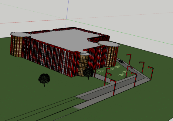 Parking project in sketchup